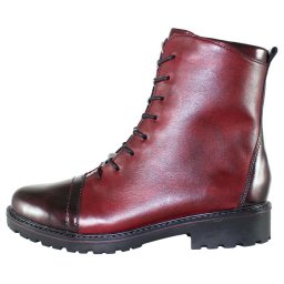 Ghete dama, Remonte, R6574-35-Bordo, casual, piele naturala, imblanite, cu toc, bordo (Marime: 37)