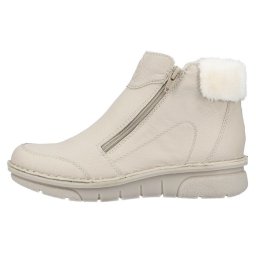 Ghete dama, Rieker, 73352-60-Bej, casual, piele ecologica, imblanite, cu talpa joasa, bej (Marime: 36)