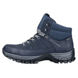 Ghete dama, Rieker, M9830-15-Albastru-Inchis, sport, piele ecologica, impermeabil, cu talpa joasa, albastru inchis (Marime: 38)