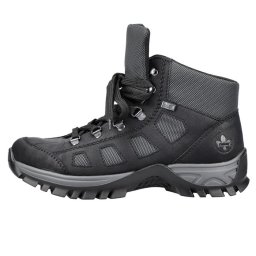 Ghete dama, Rieker, M9844-00-Negru, sport, piele ecologica, impermeabil, imblanite, cu talpa joasa, negru (Marime: 37)