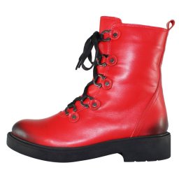 Ghete dama, Gitanos, H19K3102-Rosu, casual, piele naturala, cu toc, rosu (Marime: 36)