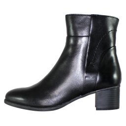 Botine dama, Marco Tozzi, 2-25399-23-002-Negru, casual, piele naturala, cu toc, negru (Marime: 38)