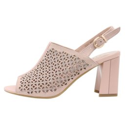 Sandale dama, Epica, JICL031-MX853-Y091BT-M2-I-Roz, elegant, piele intoarsa, cu toc, roz (Marime: 41)