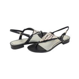 Sandale dama, Marco Tozzi, 2-28121-24-Negru, casual, piele ecologica, cu toc, negru (Marime: 40)