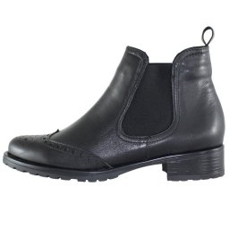 Ghete dama, Elvis, 432-4-Negru, casual, piele naturala, cu toc, negru (Marime: 39)