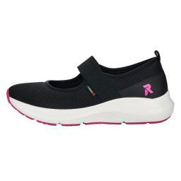 Pantofi dama, Rieker, 42102-00-Negru, casual, textil, cu platforma, negru (Marime: 39)