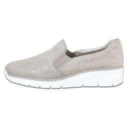 Pantofi dama, Rieker, 53766-41-Gri, casual, piele intoarsa, cu talpa joasa, gri (Marime: 37)