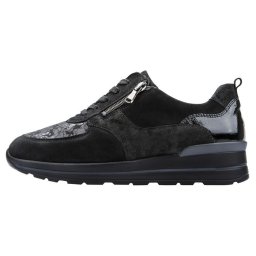 Pantofi dama, Waldlaufer, 807M01-405-001-M-Sarah-Negru, sport, piele naturala, ortopedici, cu talpa joasa, negru (Marime: 37,5)