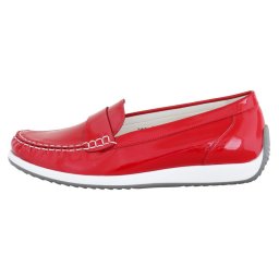 Pantofi dama, Waldlaufer, 901503-115-222-Hadera-Rosu, casual, piele naturala, cu talpa joasa, rosu (Marime: 37,5)