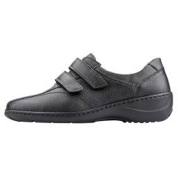 Pantofi dama, Waldlaufer, 607302-172-001-Kya-Negru, casual, piele naturala, cu talpa joasa, negru (Marime: 42)