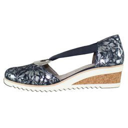 Pantofi dama, Remonte, D5502-14-Albastru-Inchis, casual, piele naturala, cu platforma, albastru inchis (Marime: 41)
