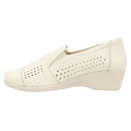 Pantofi dama, Nicolis, 13953-Bej, casual, piele naturala, cu talpa joasa, bej (Marime: 39)