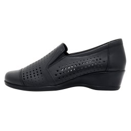 Pantofi dama, Nicolis, 13953-Negru, casual, piele naturala, cu talpa joasa, negru (Marime: 38)