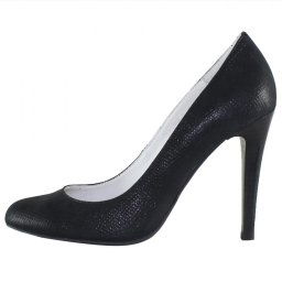 Pantofi dama, Saccio, 73-108-2-Negru, elegant, piele naturala, cu toc, negru (Marime: 38)
