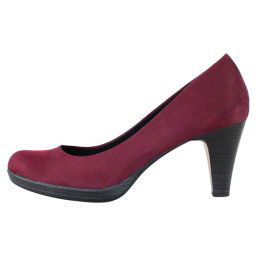 Pantofi dama, Marco Tozzi, 2-22411-31-549-Bordo, casual, textil, cu toc, bordo (Marime: 41)