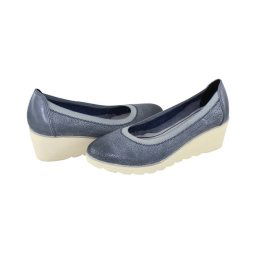 Pantofi dama, Marco Tozzi, 2-22427-26-812-Albastru, casual, piele naturala, cu platforma, albastru (Marime: 39)