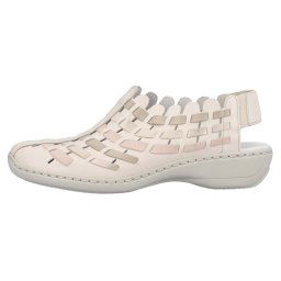 Pantofi dama, Rieker, 413V8-60-Bej, casual, piele naturala, cu talpa joasa, bej (Marime: 41)