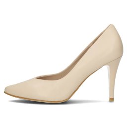 Pantofi dama, Filippo, DP4428-23-BE-Bej, elegant, piele naturala, cu toc, bej (Marime: 40)