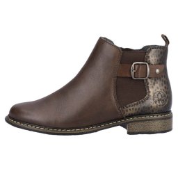 Ghete dama, Rieker, Z4965-25-Maro, casual, piele naturala, cu toc, maro (Marime: 39)