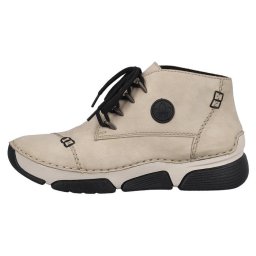 Ghete dama, Rieker, 45902-60-Bej, casual, piele ecologica, cu talpa joasa, bej (Marime: 36)