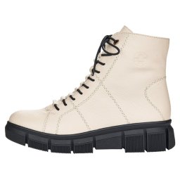 Ghete dama, Rieker, X3428-60-Bej, casual, piele ecologica, imblanite, cu talpa joasa, bej (Marime: 41)