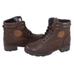 Ghete dama, Nicolis, 40025-Maro, casual, piele naturala, imblanite, cu toc, maro (Marime: 38)