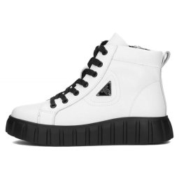 Ghete dama, Filippo, DBT4146-23-WH-Alb, casual, piele naturala, cu talpa joasa, alb (Marime: 38)