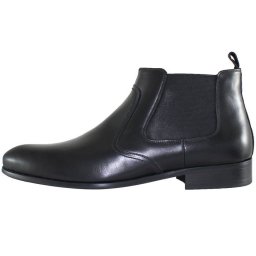 Cizme barbati, Eldemas, F5003-22-Negru, elegant, piele naturala, scurte, cu toc, negru (Marime: 41)