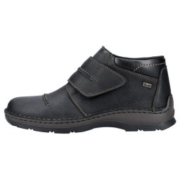 Ghete barbati, Rieker, 05367-00-Negru, casual, piele naturala, impermeabil, imblanite, cu talpa joasa, negru (Marime: 40)