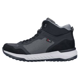 Ghete barbati, Rieker, U0160-00-Negru, sport, piele naturala, impermeabil, cu talpa joasa, negru (Marime: 44)
