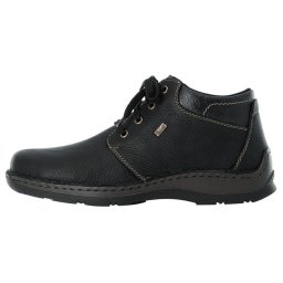Ghete barbati, Rieker, 05305-00-Negru, casual, piele naturala, impermeabil, imblanite, cu talpa joasa, negru (Marime: 45)