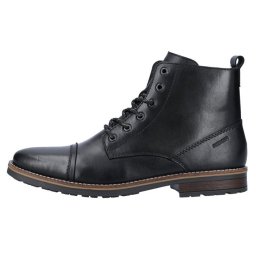 Ghete barbati, Rieker, 33205-00-Negru, casual, piele naturala, cu toc, negru (Marime: 40)