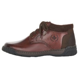 Ghete barbati, Rieker, B0348-25-Maro, casual, piele naturala, impermeabil, imblanite, cu talpa joasa, maro (Marime: 41)