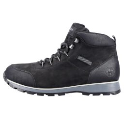 Ghete barbati, Rieker, F5710-00-Negru, casual, piele naturala, cu talpa joasa, negru (Marime: 45)