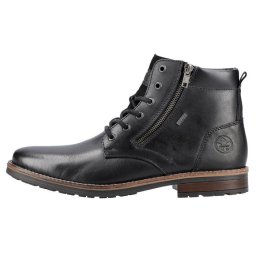 Ghete barbati, Rieker, 33212-00-Negru, casual, piele naturala, cu toc, negru (Marime: 40)