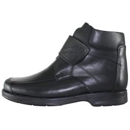 Ghete barbati, Nicolis, 44049-Negru, casual, piele naturala, imblanite, cu toc, negru (Marime: 41)
