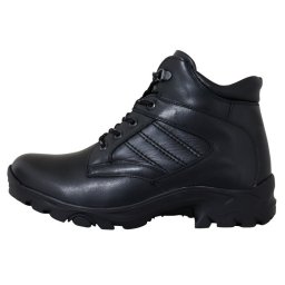 Ghete barbati, Nicolis, 47934-Negru, casual, piele naturala, imblanite, cu talpa groasa, negru (Marime: 45)