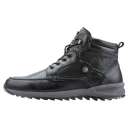 Ghete barbati, Waldlaufer, 388803-199-001-Helle-Negru, casual, piele naturala, imblanite, cu talpa groasa, negru (Marime: 43)