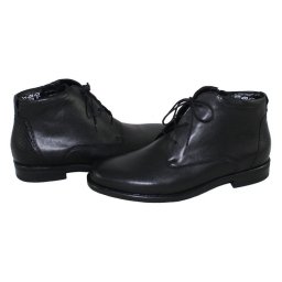 Ghete barbati, Waldlaufer, 319803-817-001-Henry-Negru, elegant, piele naturala, cu toc, negru (Marime: 44,5)