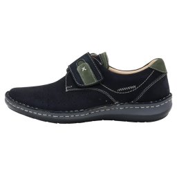 Pantofi barbati, Otter, OT9583-42-2-Albastru-Inchis, casual, piele naturala, perforati, cu talpa joasa, albastru inchis (Marime: 44)