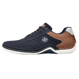 Pantofi barbati, Rieker, 07506-14-Albastru-Inchis, casual, piele ecologica, cu talpa joasa, albastru inchis (Marime: 44)