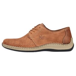 Pantofi barbati, Rieker, 05226-24-Maro, casual, piele naturala, perforati, cu talpa joasa, maro (Marime: 41)
