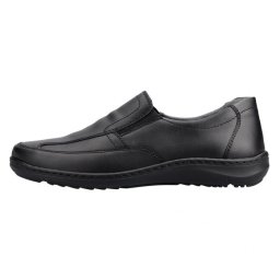 Pantofi barbati, Waldlaufer, 478502-174-001-Herwig-Negru, casual, piele naturala, cu talpa joasa, negru (Marime: 42,5)
