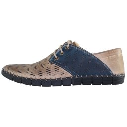 Pantofi barbati, Dogati, 106-08-53-Bej, casual, piele naturala, perforati, cu talpa joasa, bej (Marime: 41)