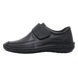 Pantofi barbati, Nicolis, 203220-Negru, casual, piele naturala, cu talpa joasa, negru (Marime: 44)