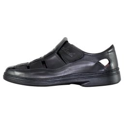 Pantofi barbati, Nicolis, 70864-Negru, casual, piele naturala, perforati, cu talpa joasa, negru (Marime: 40)