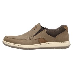 Pantofi barbati, Rieker, 17368-25-Bej, casual, piele naturala, cu talpa joasa, bej (Marime: 42)