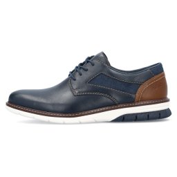 Pantofi barbati, Rieker, 14416-14-Albastru-Inchis, casual, piele naturala, cu talpa joasa, albastru inchis (Marime: 40)