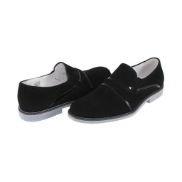 Pantofi barbati, Conhpol, CE0C-3091-Z001-00S06-Negru, elegant, piele intoarsa, cu toc, negru (Marime: 43)