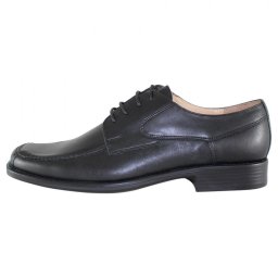 Pantofi barbati, Nevalis, 446-S-Negru, elegant, piele naturala, cu toc, negru (Marime: 43)